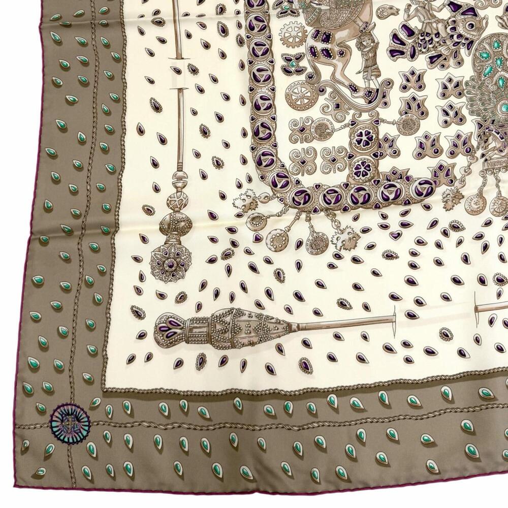 HERMES Authentic Black Silk Scarf - Picture 6 of 8